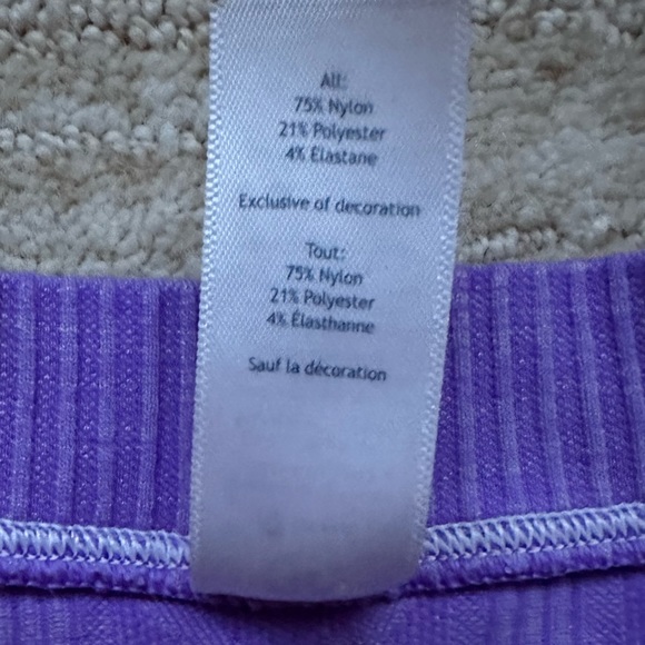 EUC Ivivva by Lululemon Glacier Air Long Sleeve Top Shirt Purple Size 12 - Picture 13 of 13